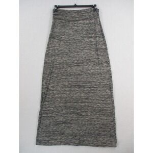 Connection 18 Womens Dark Heather Gray Maxi Skirt Size Medium Elastic Waist